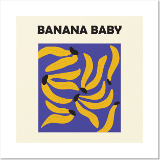 Banana funky art, kitchen art, cute kids wall art, pop art, modern home decor Posters and Art